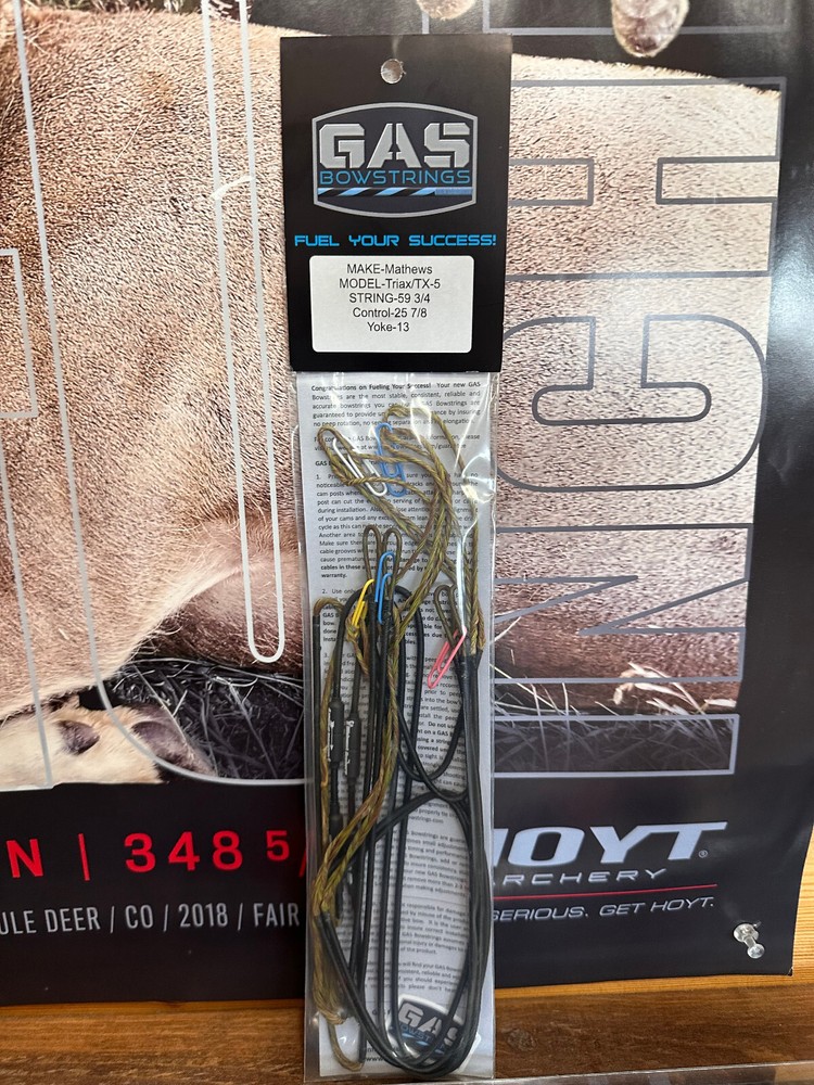Gas Bowstrings Mathews TRIAX Bowstring And Cable Set W/Speed Nocks Ghost Camo