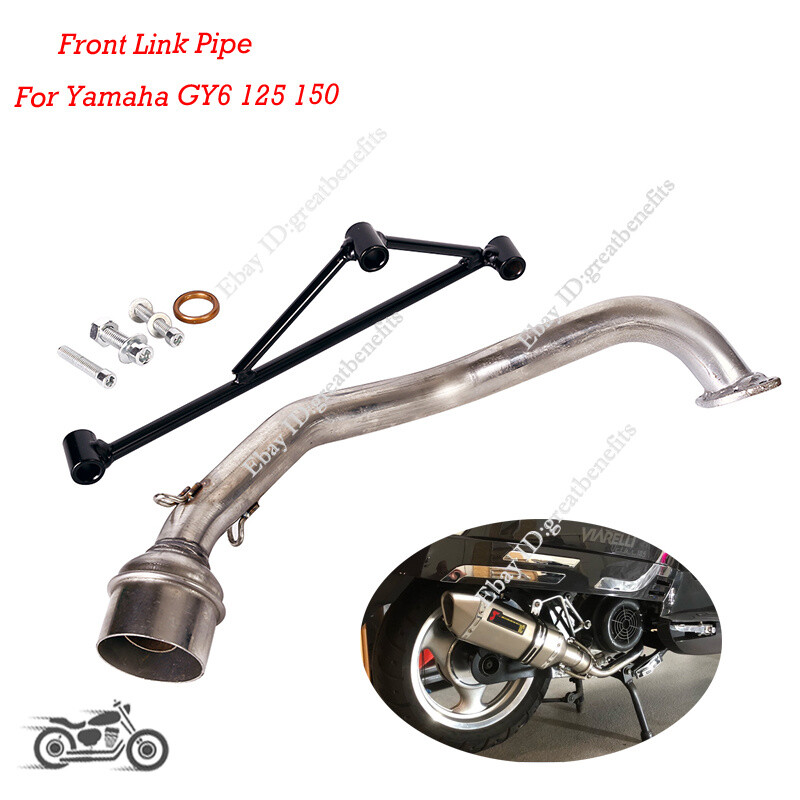 For Yamaha GY6 125CC 150CC Exhaust System Front Link Pipe Header Connect Tube