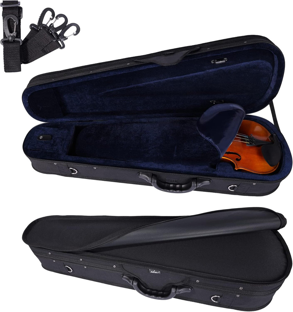 4/4 Full Size Violin Hard Case Basic Professional Triangular Shape Backpack, Sup