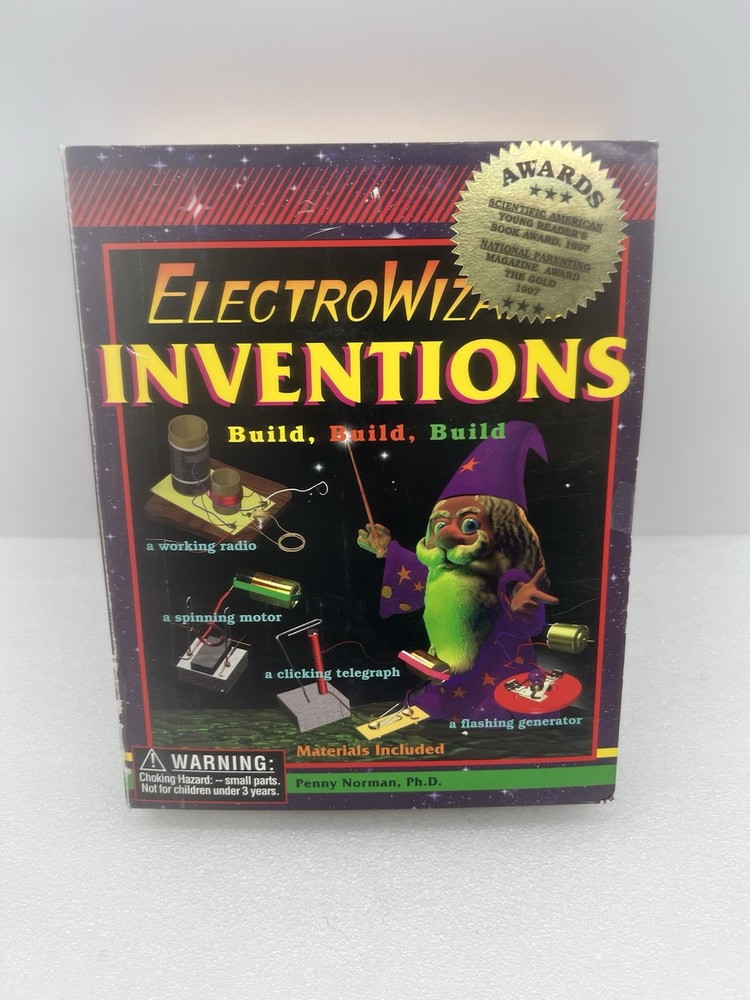 ElectroWizard Inventions Projects In Electricity Educational Vintage Damaged Box