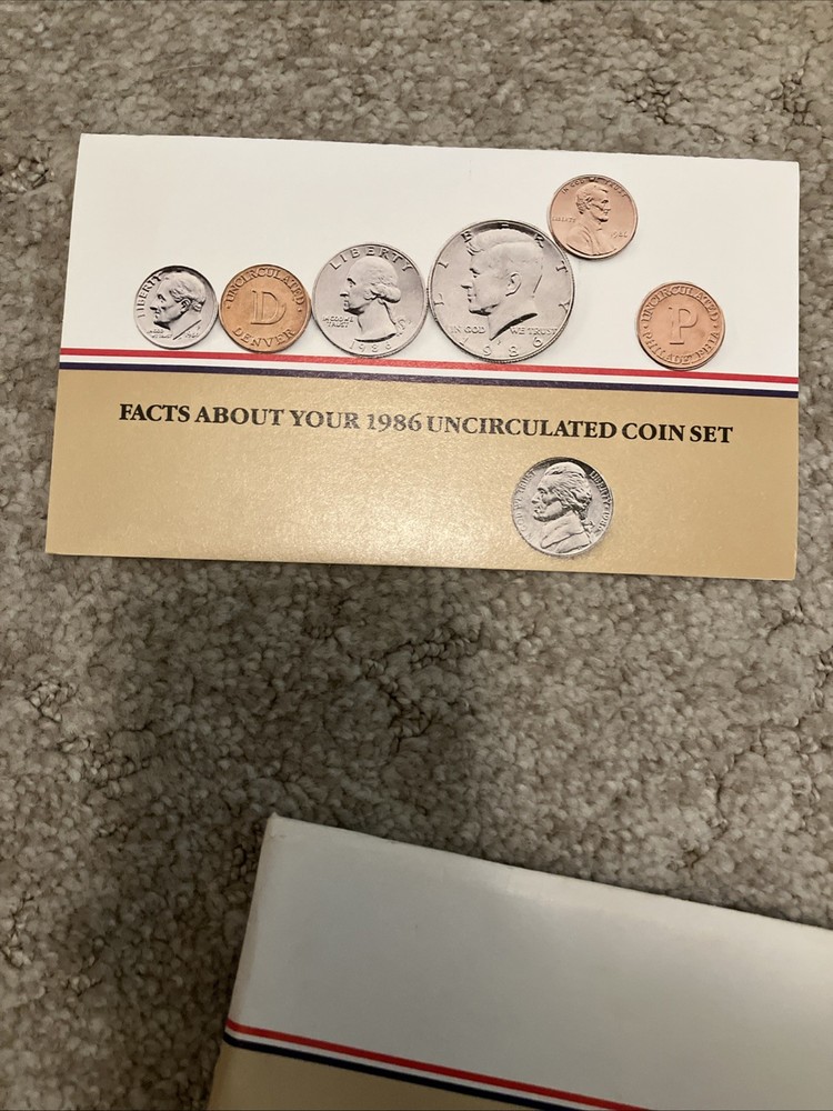 U.S. Mint 1986 Uncirculated Coins