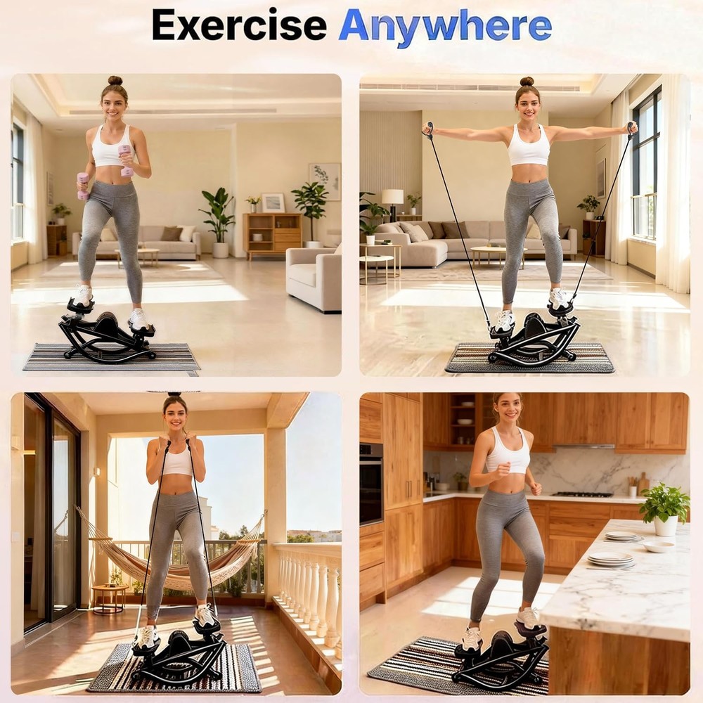 Rock Stepper for Exercise at Home, Lateral Rocking Stepper with Digital Count...