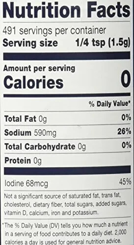 Morton, Iodized Salt, 26oz ( 1 canister)