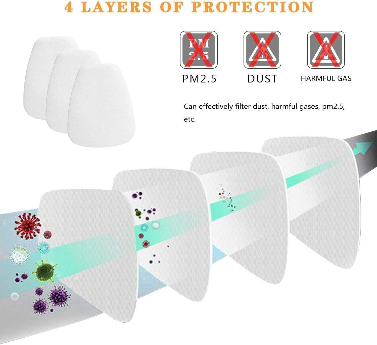 100pcs 5N11 Cotton Filter Replacement For 6100 6200 6800 7502 Respirator Filters