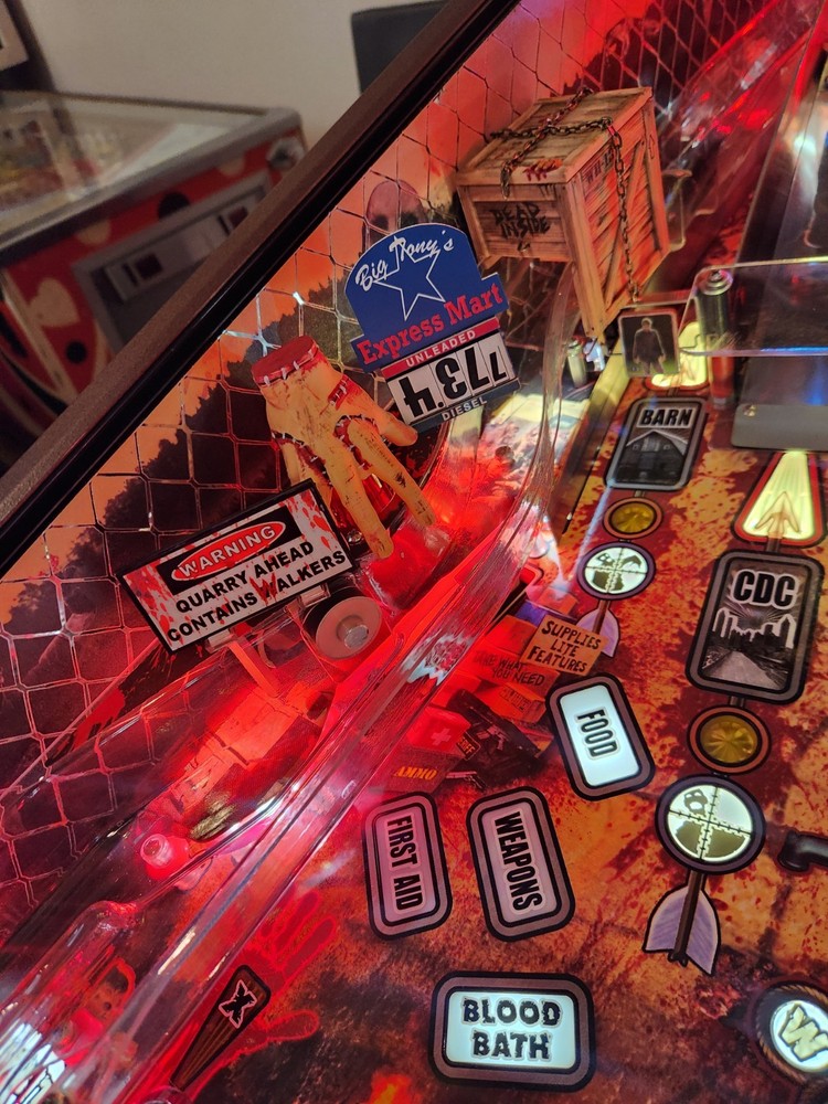Walking Dead Pinball Machine SEVERED HAND! Flasher Mod HAND PAINTED