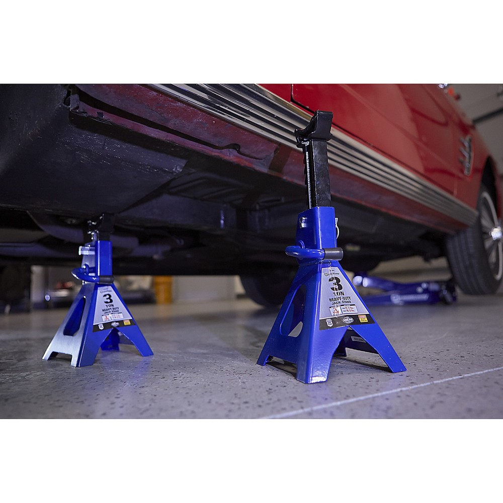 Strongway Double-Locking 3-Ton Jack Stands, 6000-Lb. Capacity, Pair