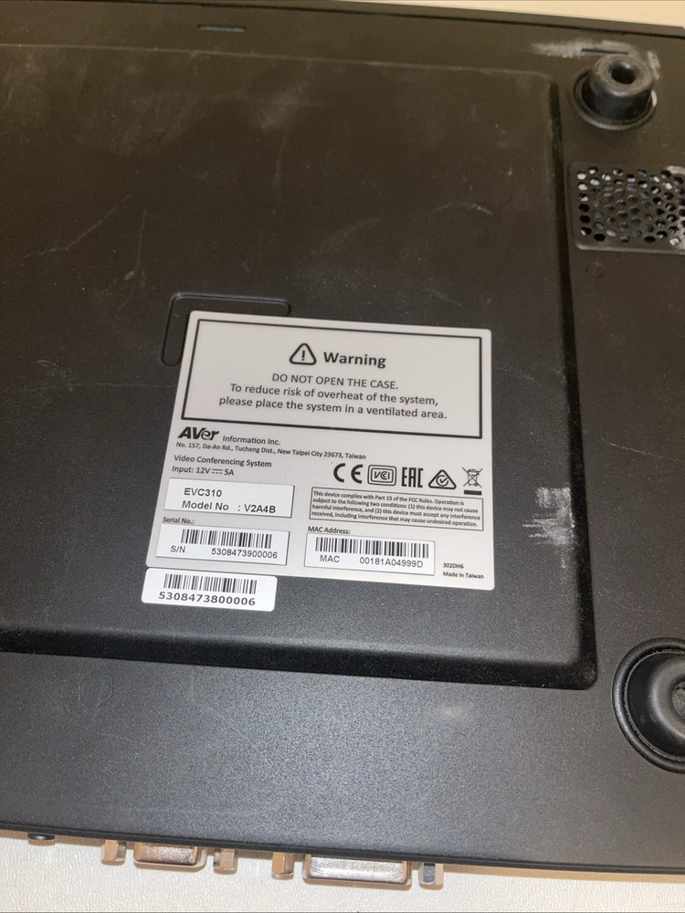 AVER EVC310 Video Conferencing System Model V2A4B With Camera And Microphone