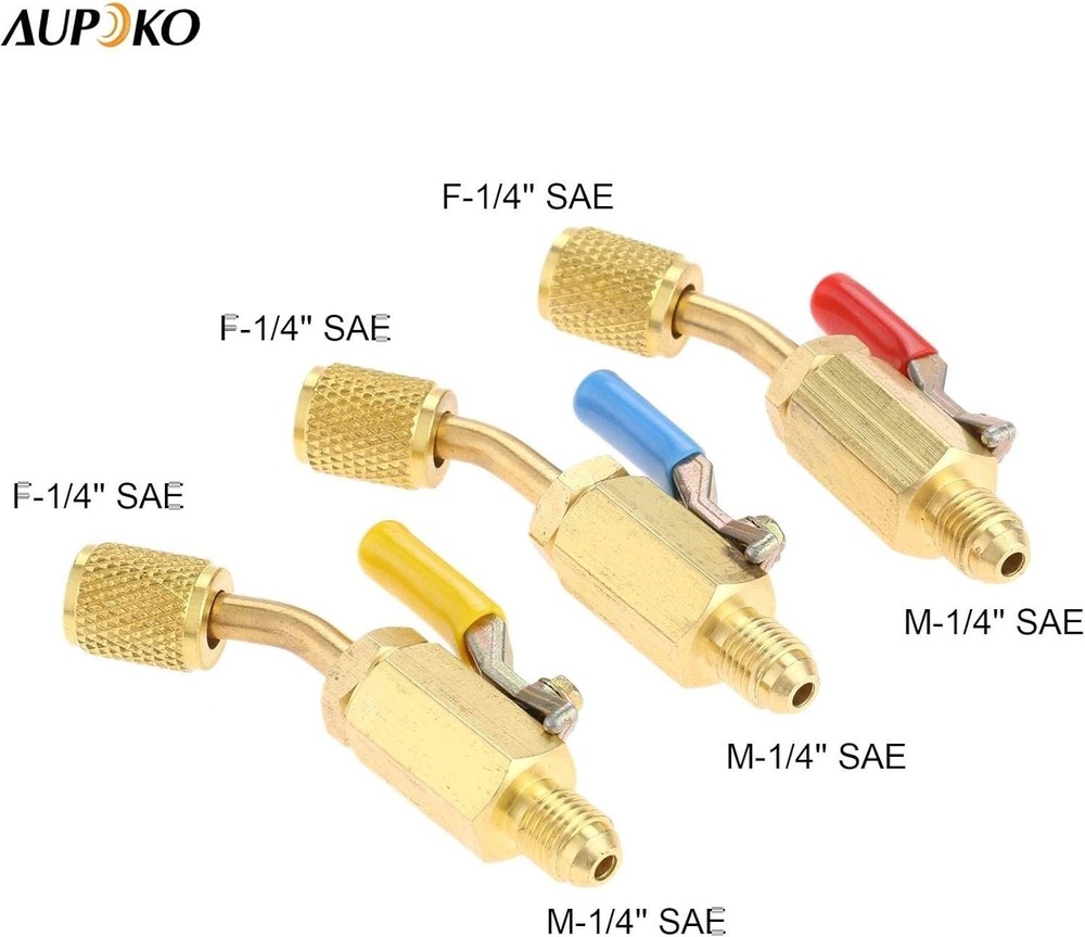 Angled Refrigerant Ball Valve 1/4
