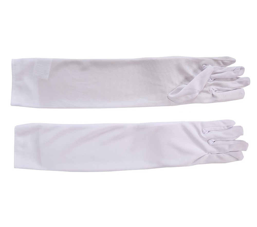 GLOVES, 42 CM, WHITE