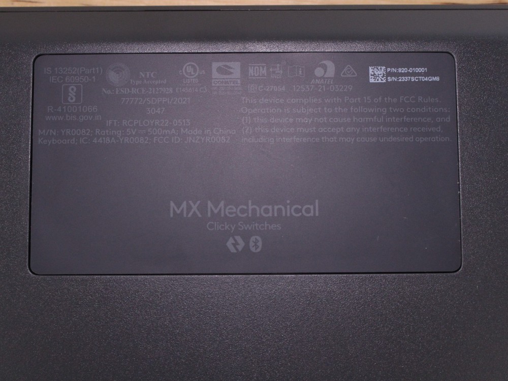 Logitech MX Keys Mechanical Key Cap REPLACEMENT Keyboard Part Only YR0082