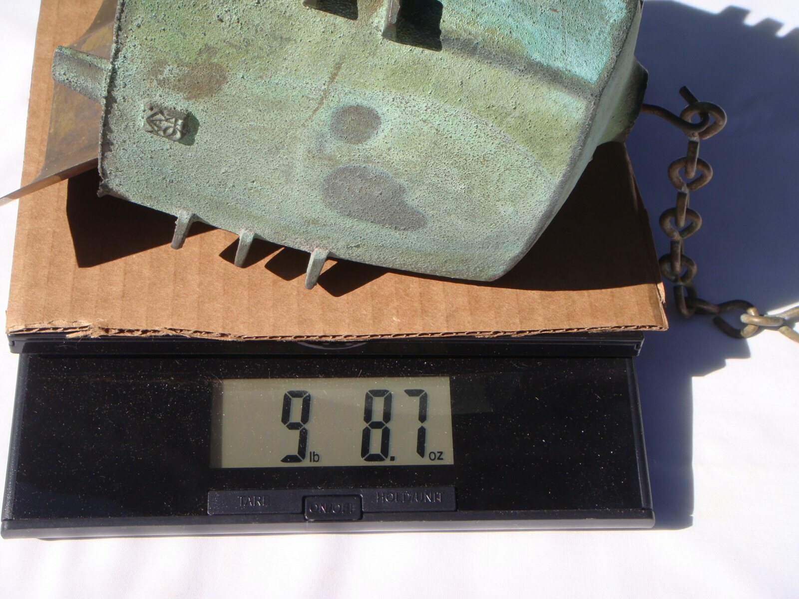 Soleri 9" Patina Replacement Hanging Chain for Mid-Size Bronze Wind Bell / Chime