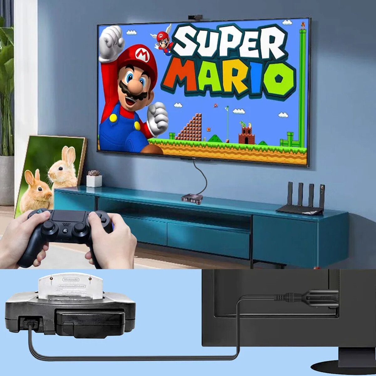 N64 To HDMI Converter Adapter HD 720P/1080P Cable for Nintendo N64 GameCube SNES