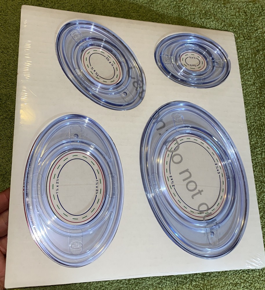 Creative Memories 4 Oval Cutting Patterns for the Custom Cutting System