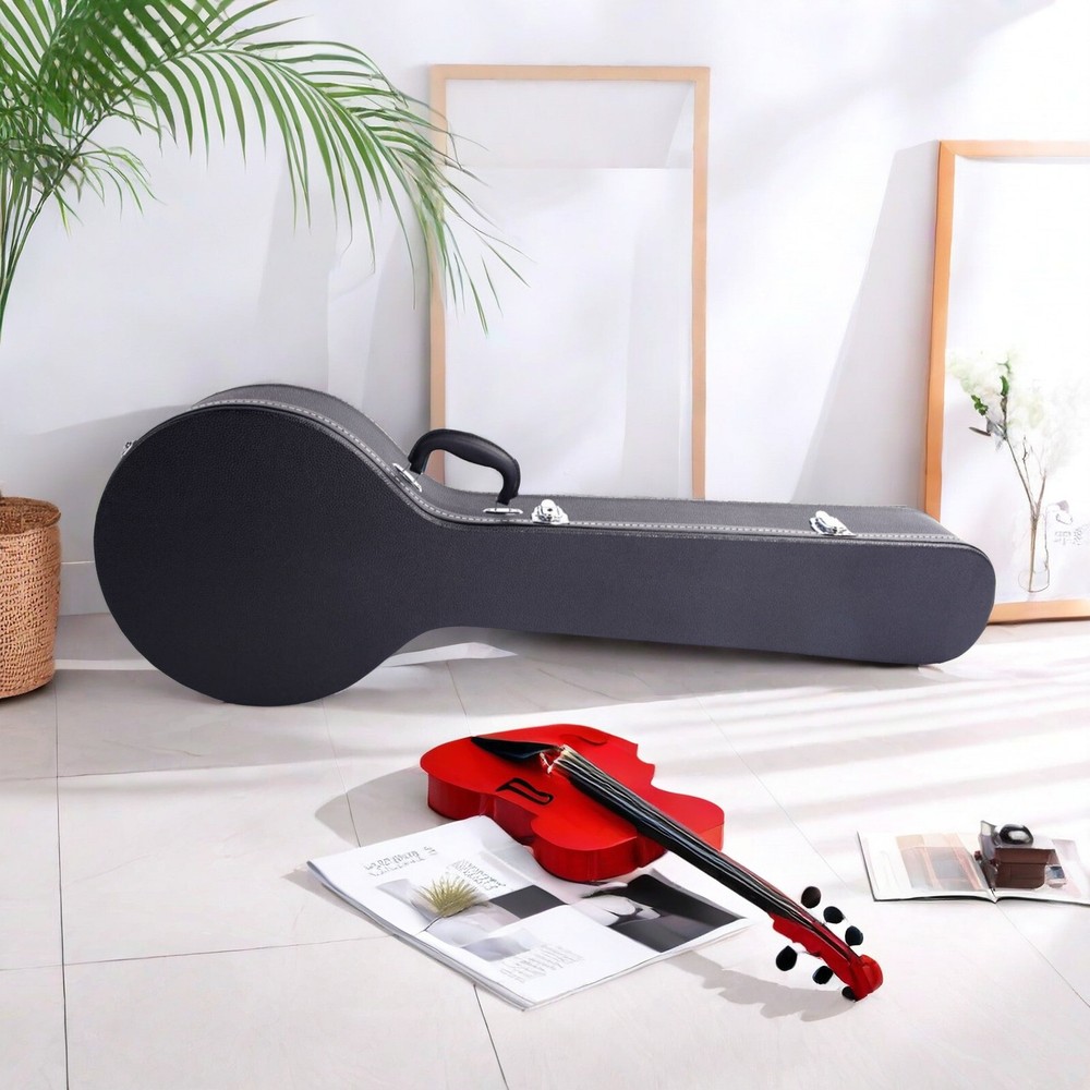 Black Banjos Hard Shell Case With 5-6 String & Microgroove, Banjoline Hard Case