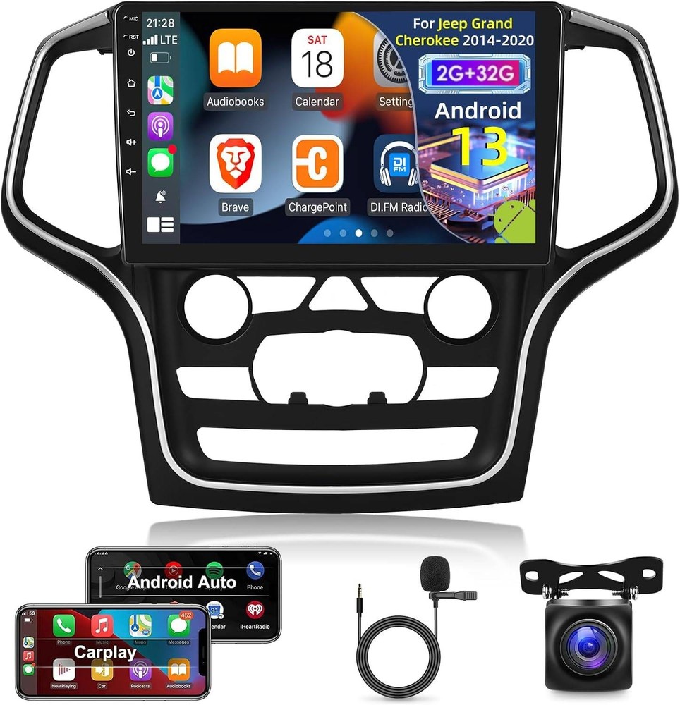 Android 13 Carplay For 2014-2022 Jeep Grand Cherokee Car Stereo Radio GPS Navi