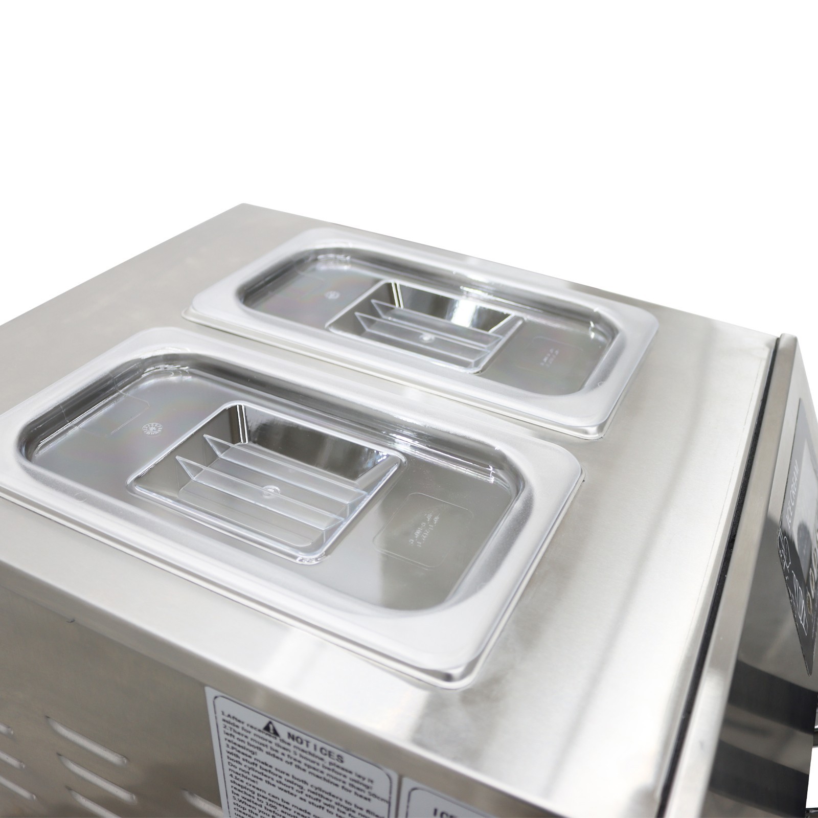 Ice Cream Machine 110V Commercial Soft Serve Ice Cream Maker 3.6L 2-Tank