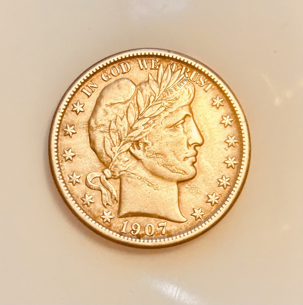 1907-O 50C BARBER SILVER HALF DOLLAR - Obverse Damage