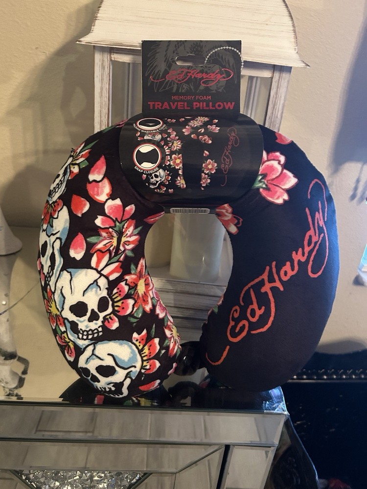 Ed Hardy Neck Pillow NWT