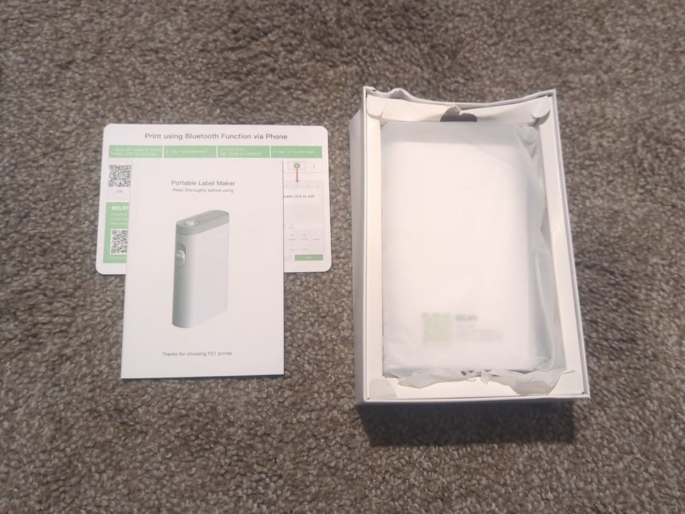 Nelko Label Maker Machine with Tape, P21 Bluetooth Label Printer, Wireless Mini
