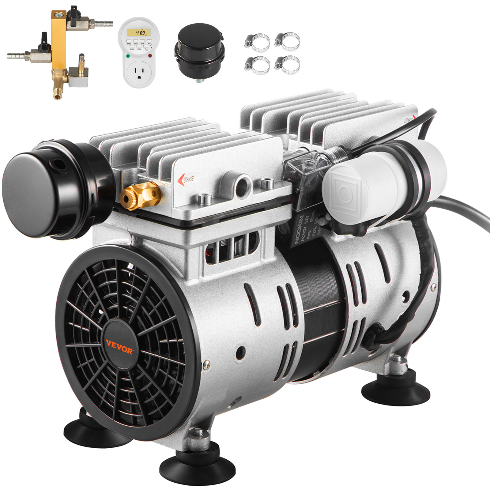 VEVOR 3/4HP Pond Aerator Pump Lake Pond Aeration System 550W 3 Acre w/ timer