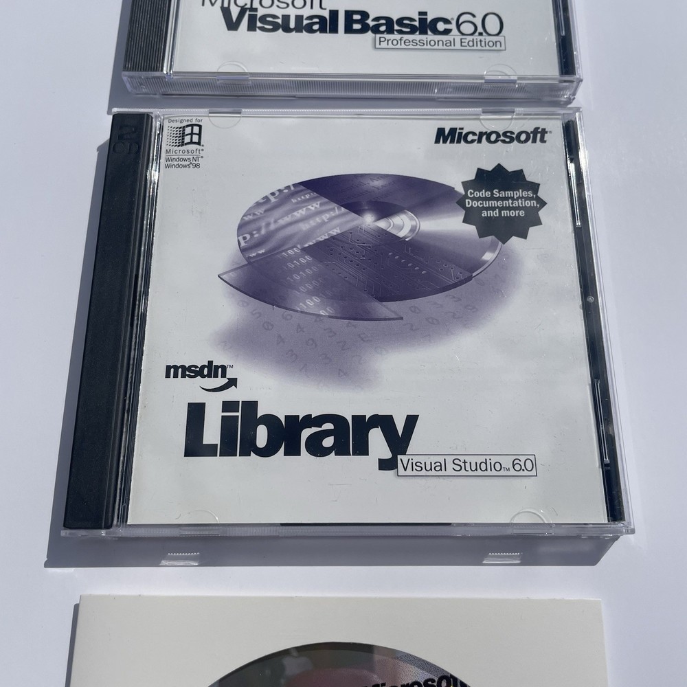 Microsoft Visual Basic 6.0 Professional Edition Pro 6 203-00490 Full Retail