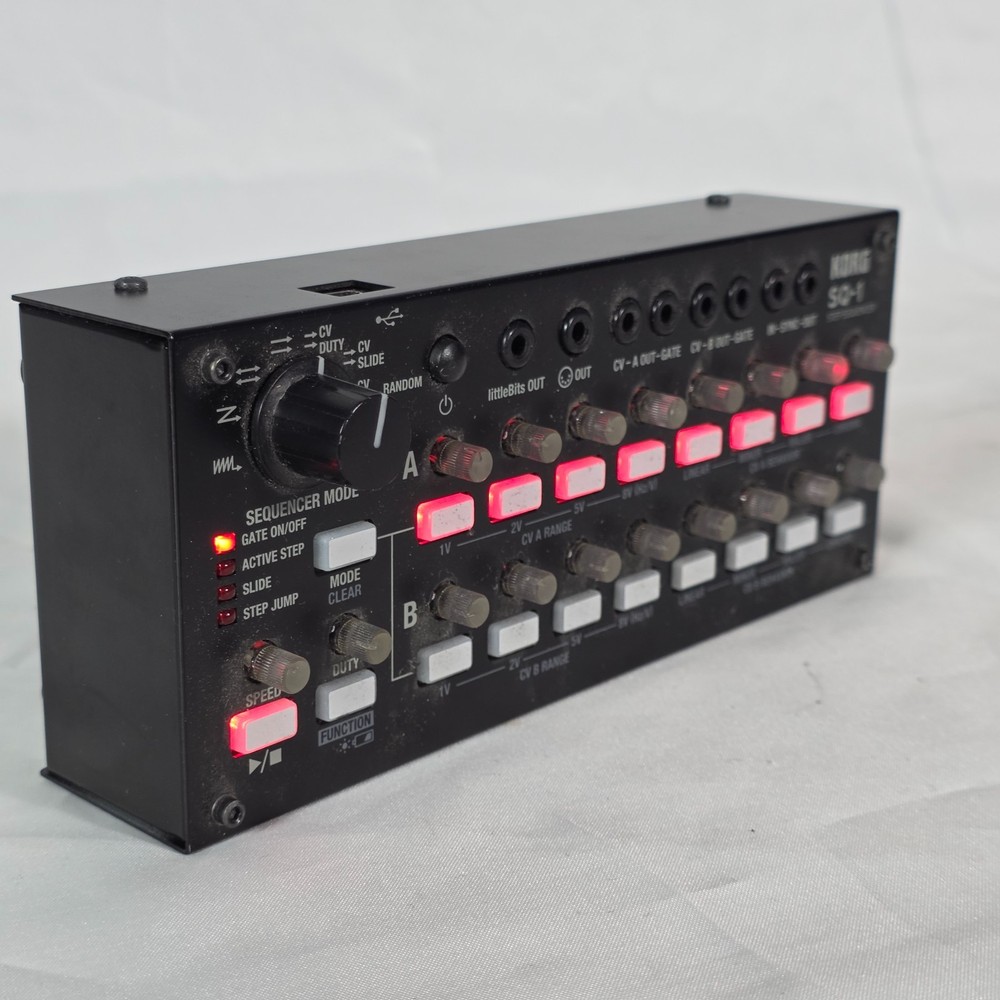 Korg SQ-1 Compact 2x8 Black Portable Analog Step Sequencer - CV/Gate/MIDI/USB