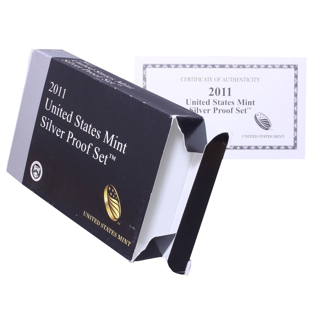 Empty Packaging Replacement Silver Proof Set Box & COA No Coins 2011