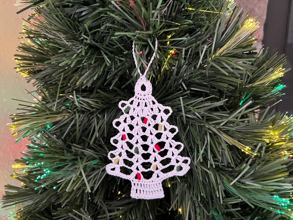 PDF Pattern 5 Crochet Trees Tree Ornaments Decor Gift Vintage