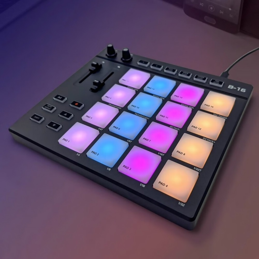 Professional MIDI Pad Controller Beat Maker Machine For Finger Drumming Music