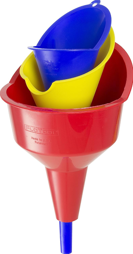 3 Pack Super Funnel Trio Multi Purpose Plastic Funnel Set Multi Purpose New