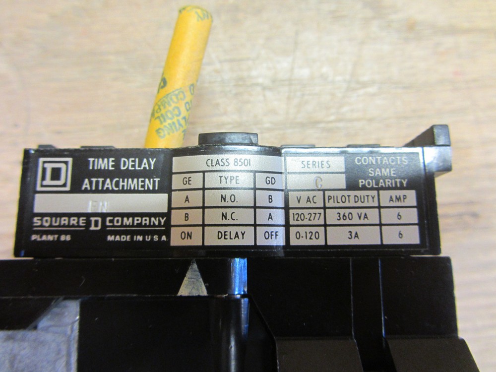 Square D 85022 Timer Attachment on Delay Nema A300 Series C NEW CSQ
