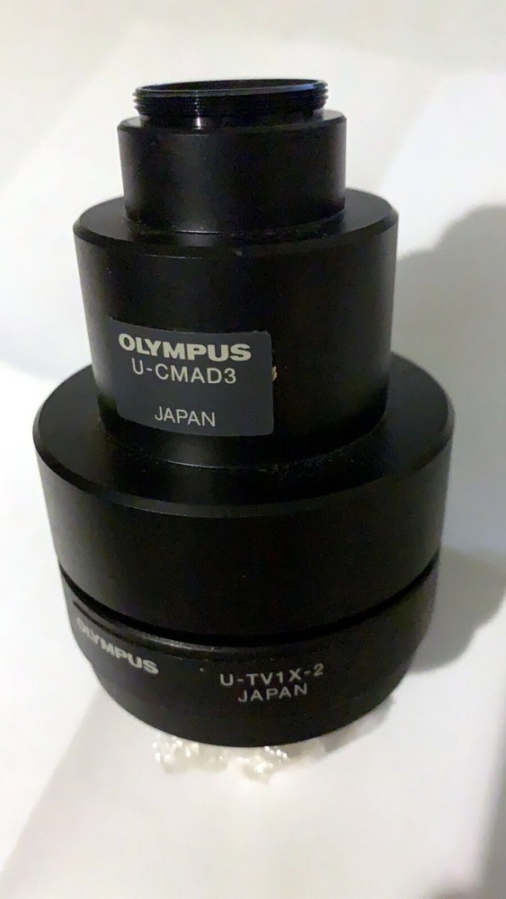 OLYMPUS U-CMAD3 C-MOUNT MICROSCOPE CAMERA ADAPTER W / U-TV1X-2