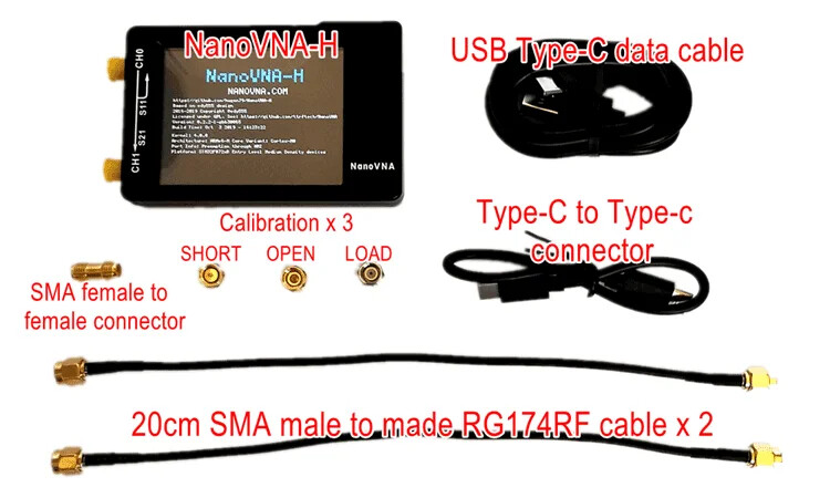 2.8" LCD 1.5GHz HF VHF UHF UV Vector Network Analyzer Antenna Spectrum analyzer