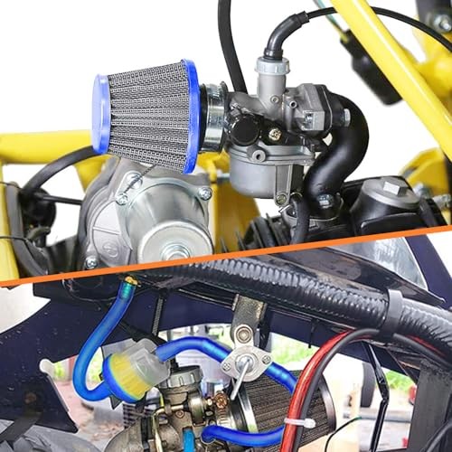 PZ19 Carburetor Carb Air Filter Fuel Line Kit for 50cc 70cc 90cc 110cc BLUE