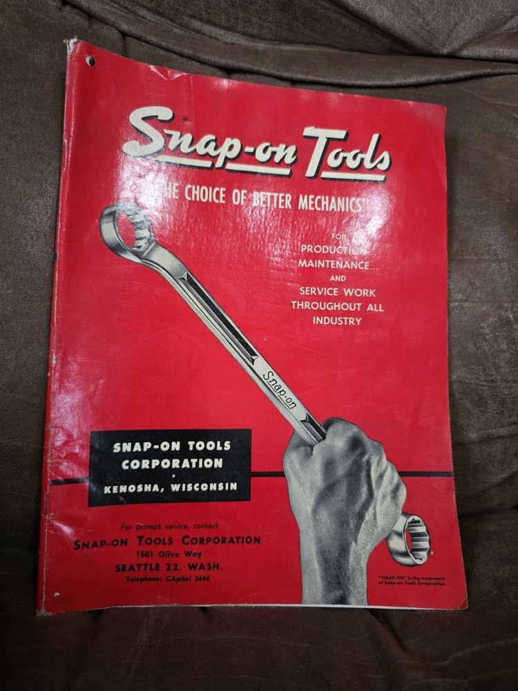 Snap-On Tools Catalog V Issued October 1955