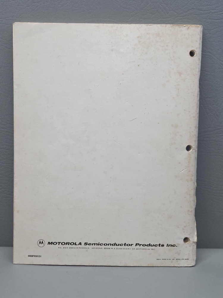 Motorola M6800 Programming Reference Manual M68PRM Vintage 1976