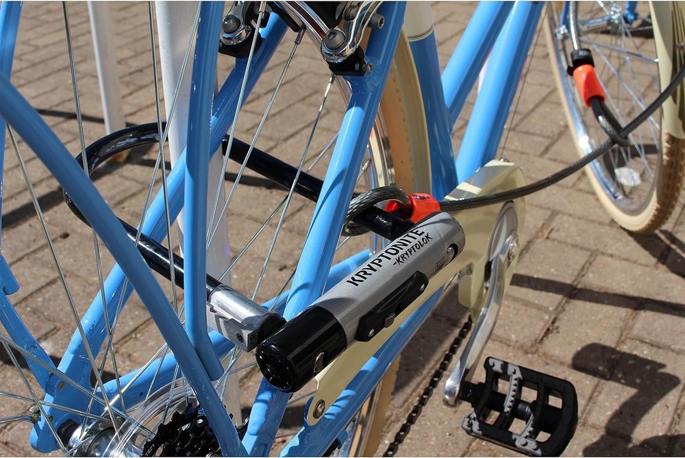 Kryptonite Kryptolok Standard Bike U-Lock w/ 4ft Security Cable, Bracket & Keys