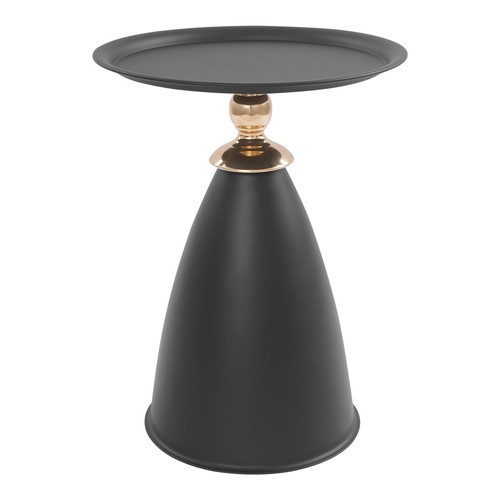 Black Small Round Side Table Side Table for Small Spaces, Modern Couch End Table