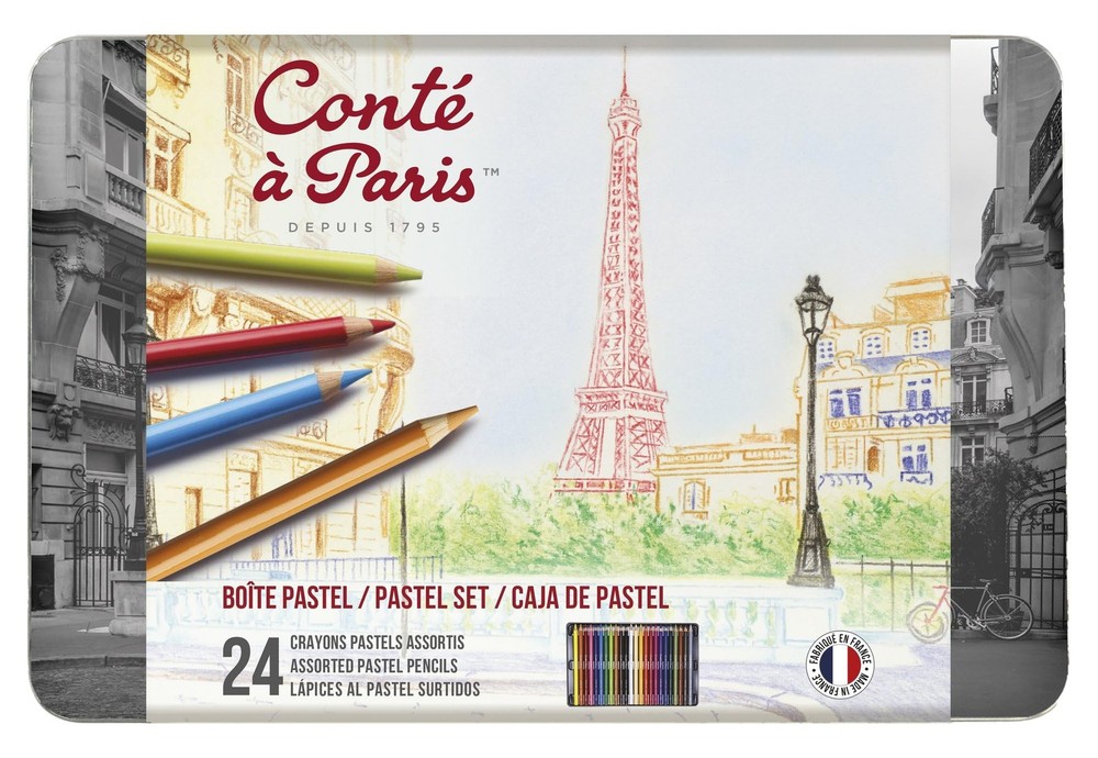 Pastel Pencils with 24 Assorted Colors