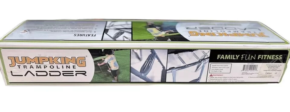 JumpKing Flat Step Trampoline Ladder Fits Toprail Height Up To 36” NEW