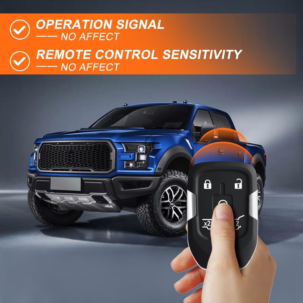 6 Button Replacement Key Fob Shell Case Cover Compatible with Black XFL - 6B