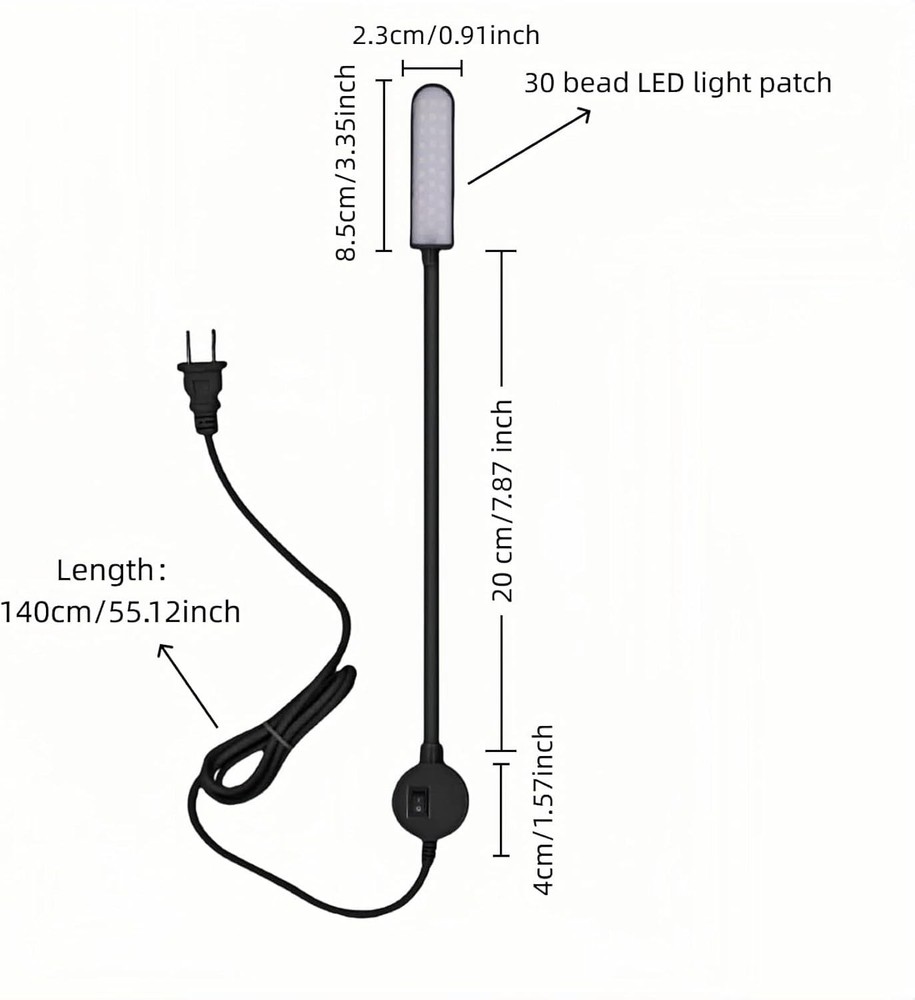 30 LED Sewing Machine Light with Super Strong Magnetic Base -Fully Flexible