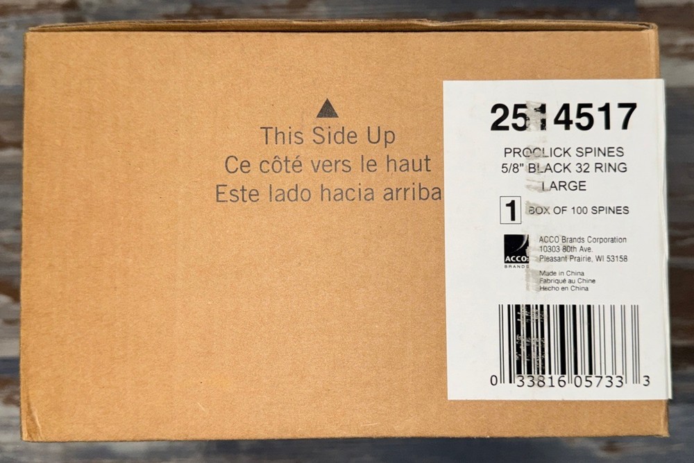 99 Pack Black Proclick Binding Spines 110 Sheet Capacity No Machine Needed