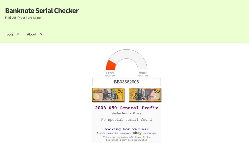 2003 $50 General Prefix Macfarlane Henry BB03662606