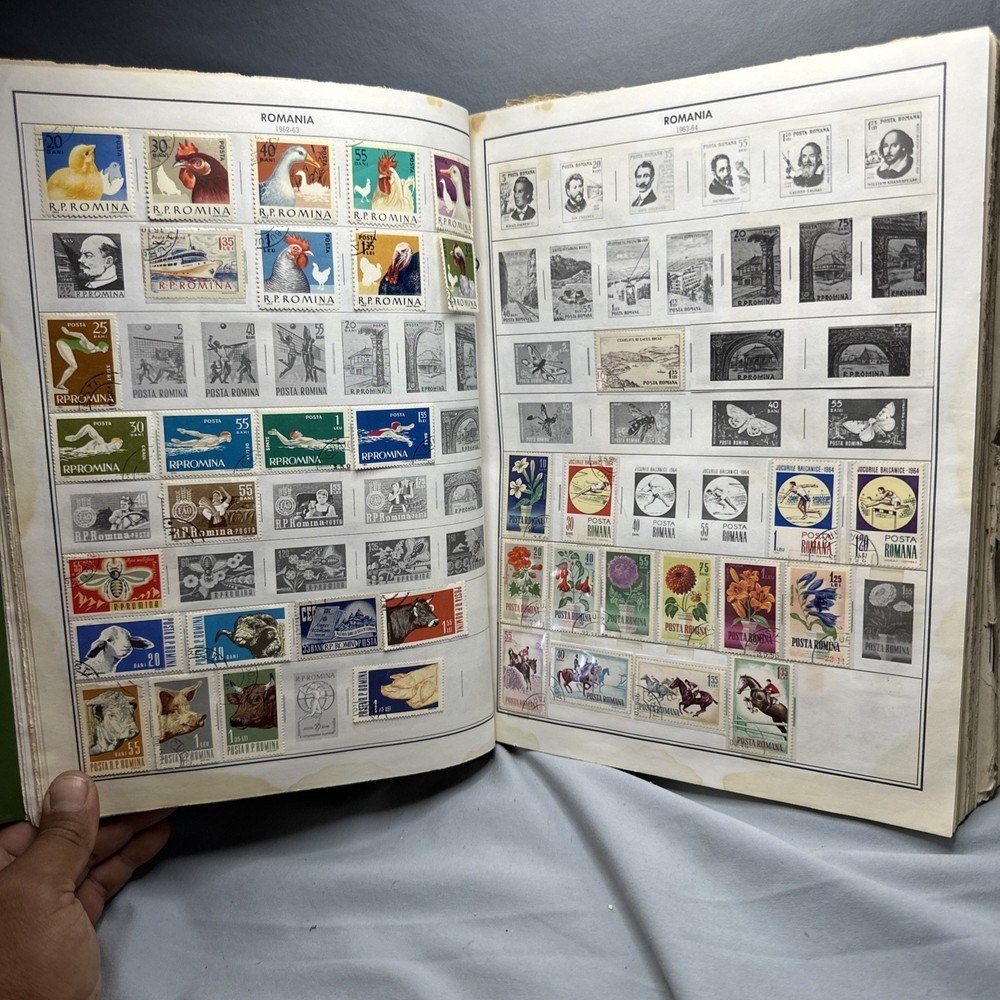 Whitman stamp album 1966 World A Bunch Of Stamps From Around The World!