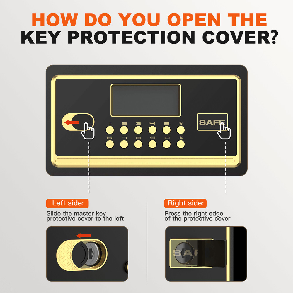 2.5 Home Security Safe Box for Valuables with Digital Keypad Removable Shelf