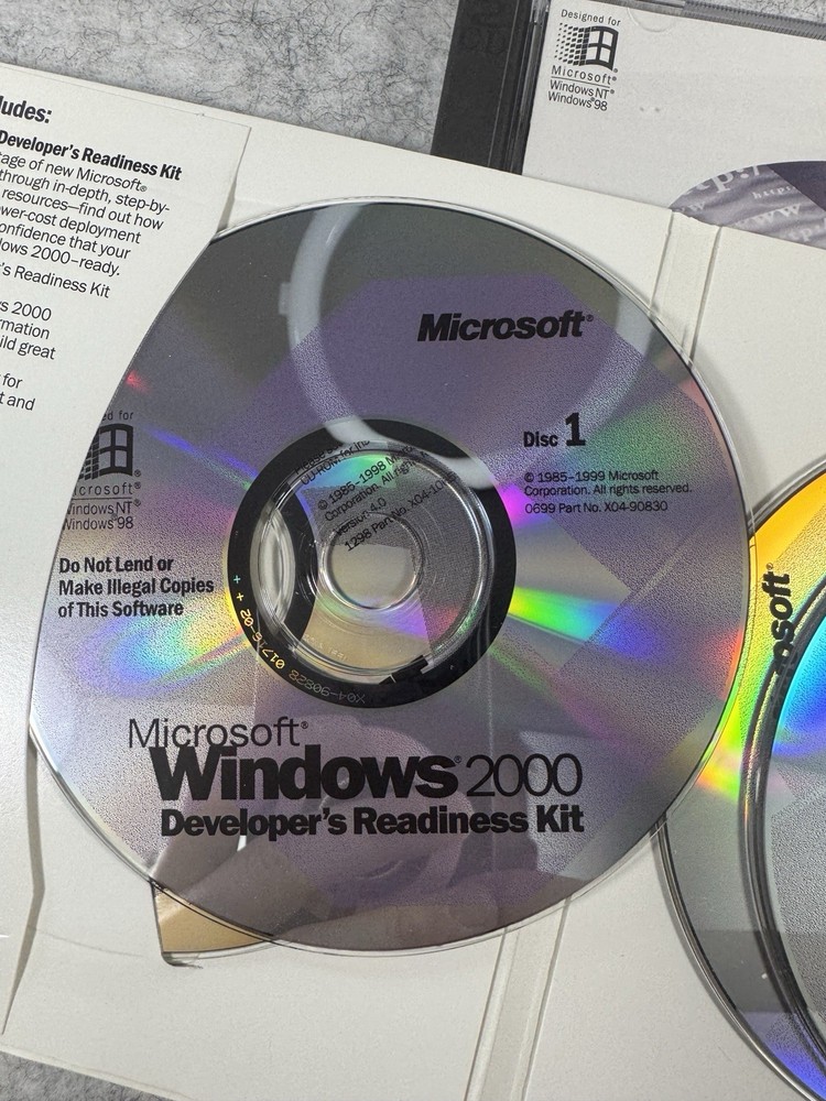 Microsoft Visual Basic Studio 6.0 Pro FoxPro C++ 659-00390 X04-86322 Software