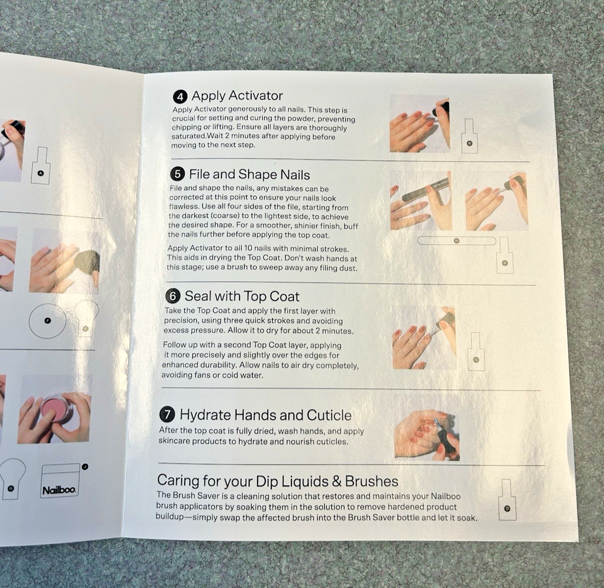 Nailboo Full Kit with 7 Dip Powder Colors