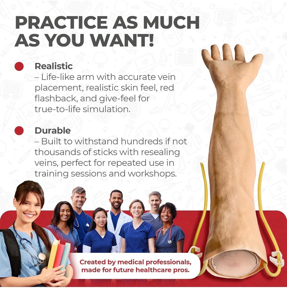 Apprentice Doctor Phlebotomy Practice Kit - Practice IV, Venipuncture, etc