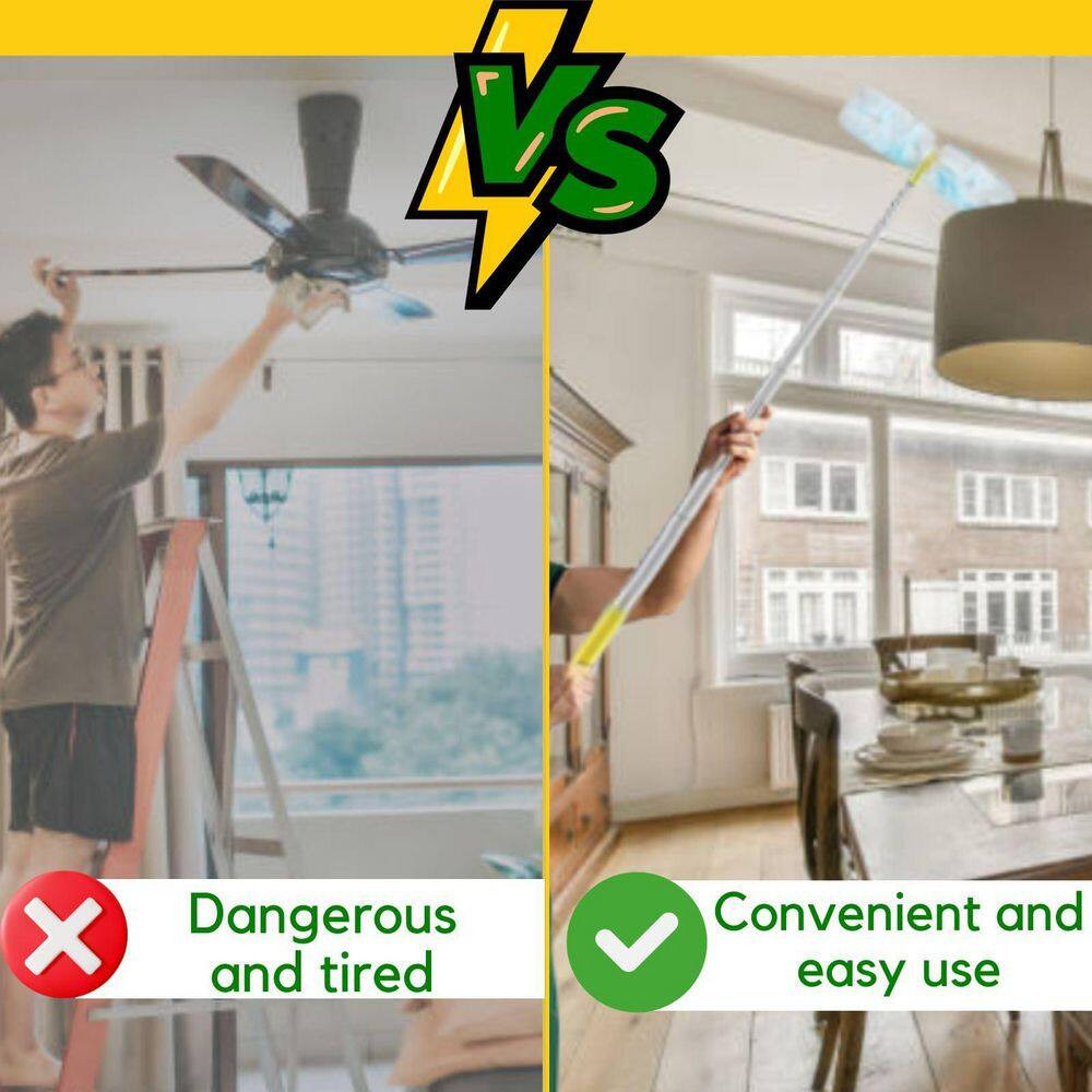 Blue Static Duster Refills with Disposable Replacement Heads for Electronics Fur